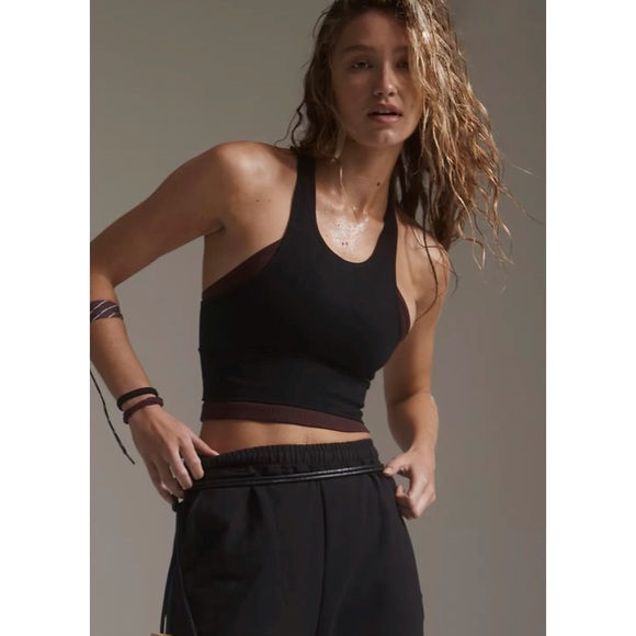 Free People Movement Black Cut Out Every Single Time Sports Bra - Picture 2 of 10